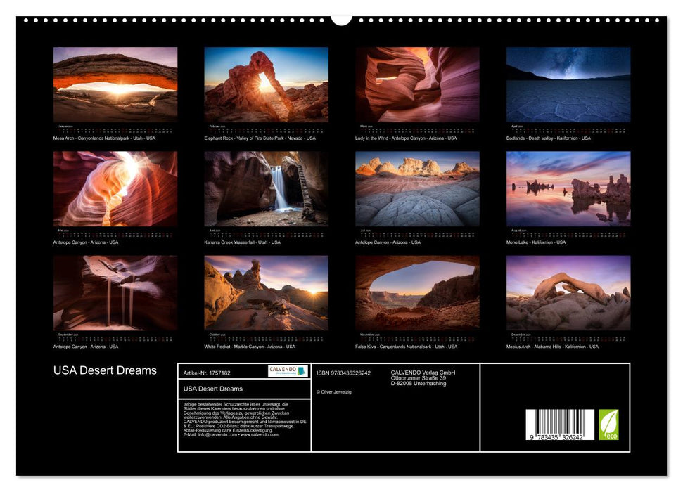 USA Desert Dreams (CALVENDO Premium Wandkalender 2025)