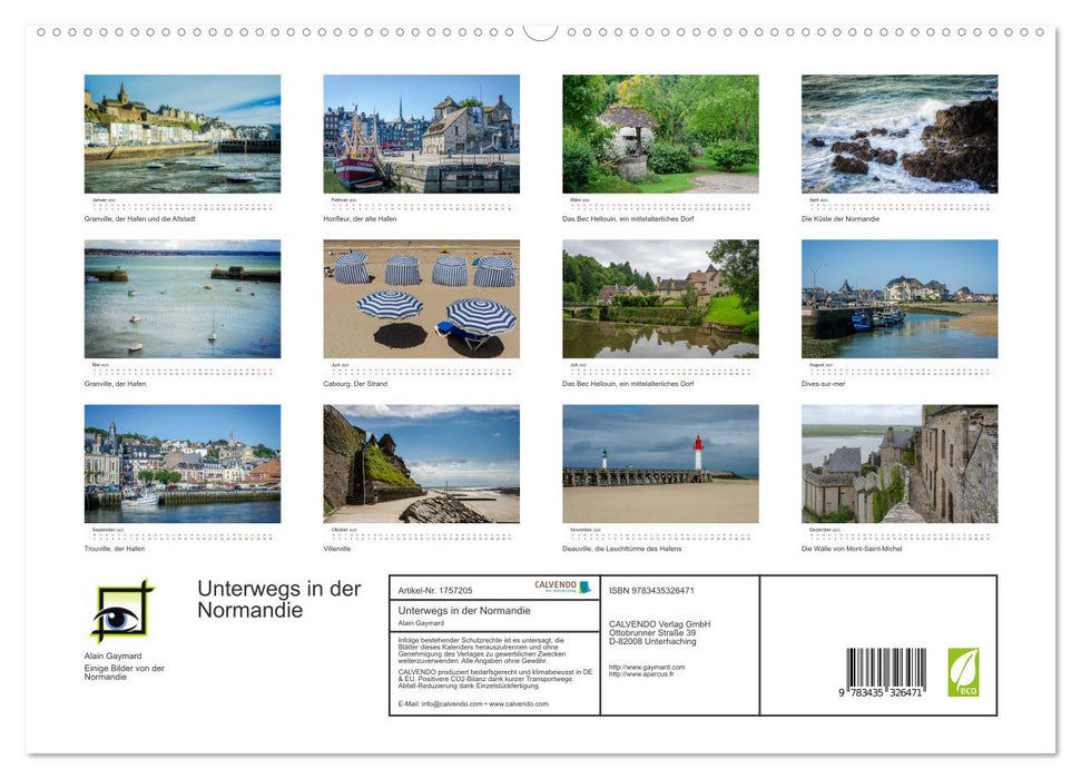 Unterwegs in der Normandie (CALVENDO Premium Wandkalender 2025)