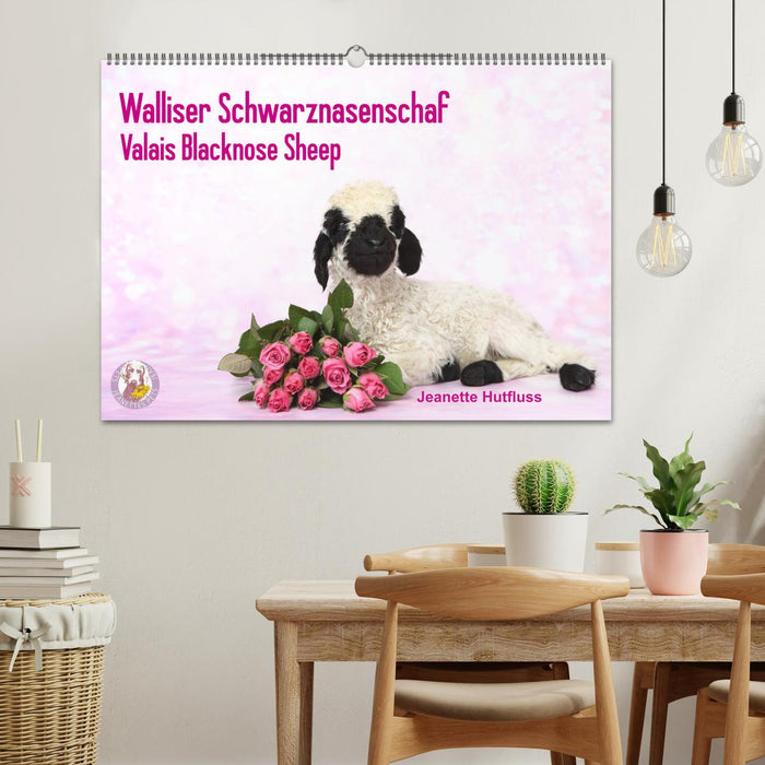 Walliser Schwarznasenschaf Valais Blacknose Sheep (CALVENDO Wandkalender 2025)