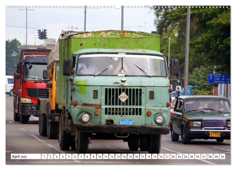 Ostalgie pur - DDR-Fahrzeuge auf Kuba (CALVENDO Premium Wandkalender 2025)