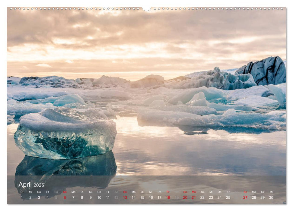 Das Eis Islands (CALVENDO Premium Wandkalender 2025)