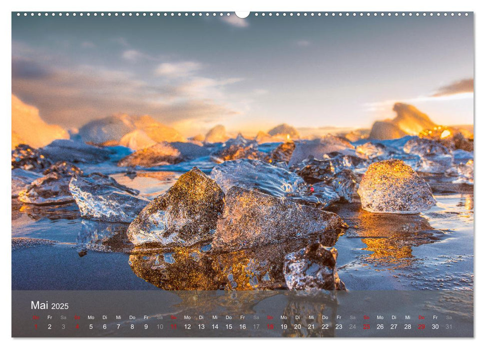 Das Eis Islands (CALVENDO Premium Wandkalender 2025)