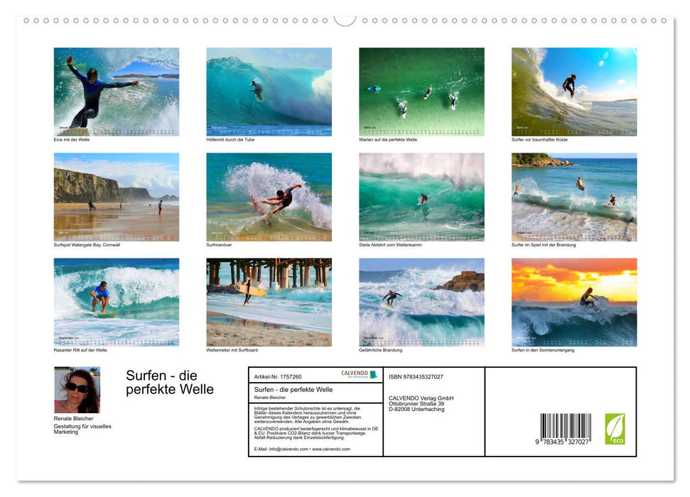 Surfen - die perfekte Welle (CALVENDO Premium Wandkalender 2025)