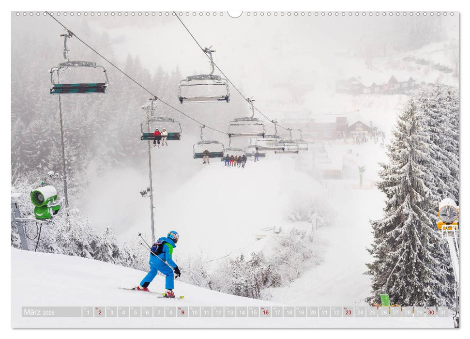 Leidenschaft Skifahren Winterberg / Sauerland (CALVENDO Wandkalender 2025)