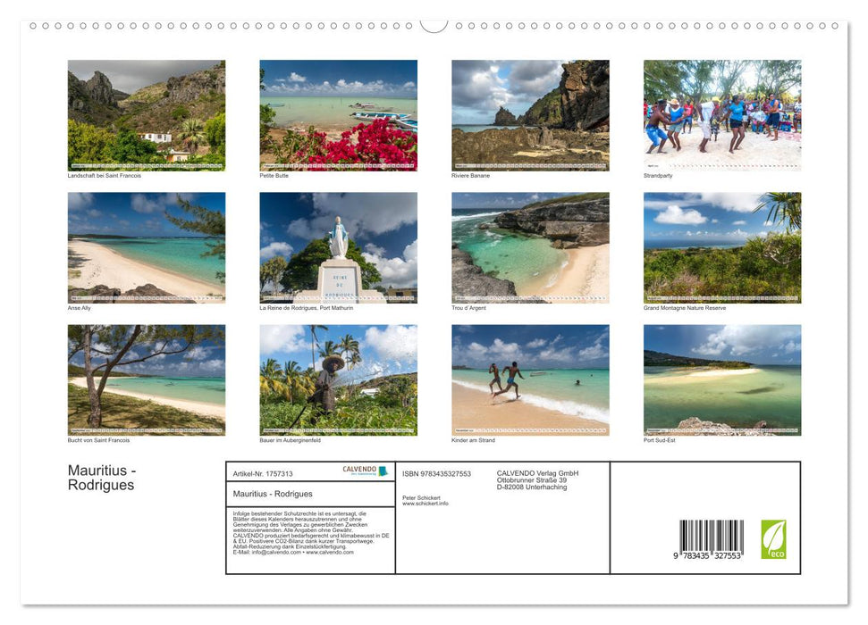 Mauritius - Rodrigues (CALVENDO Premium Wandkalender 2025)