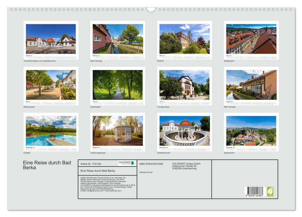 Eine Reise durch Bad Berka (CALVENDO Wandkalender 2025)