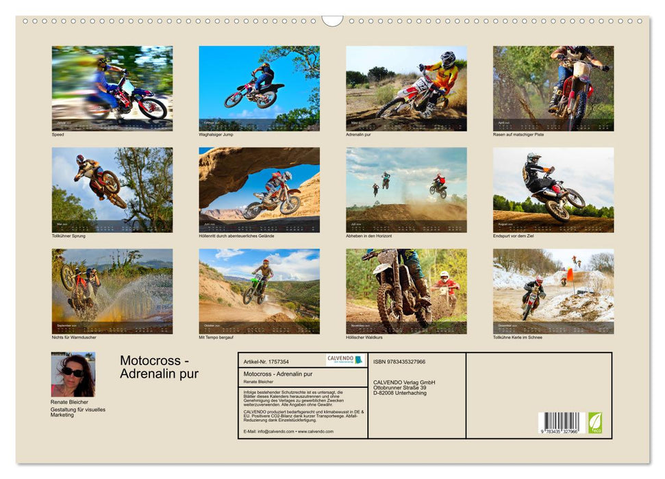 Motocross - Adrenalin pur (CALVENDO Wandkalender 2025)