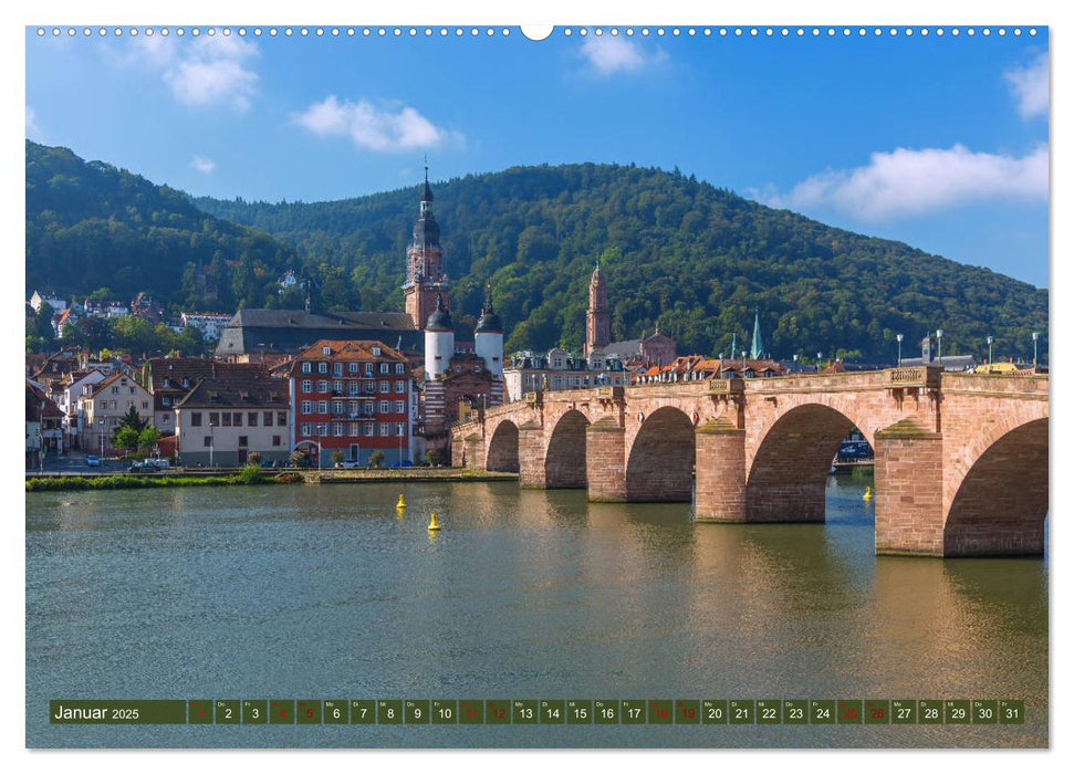 Heidelberger Neckarzauber (CALVENDO Premium Wandkalender 2025)