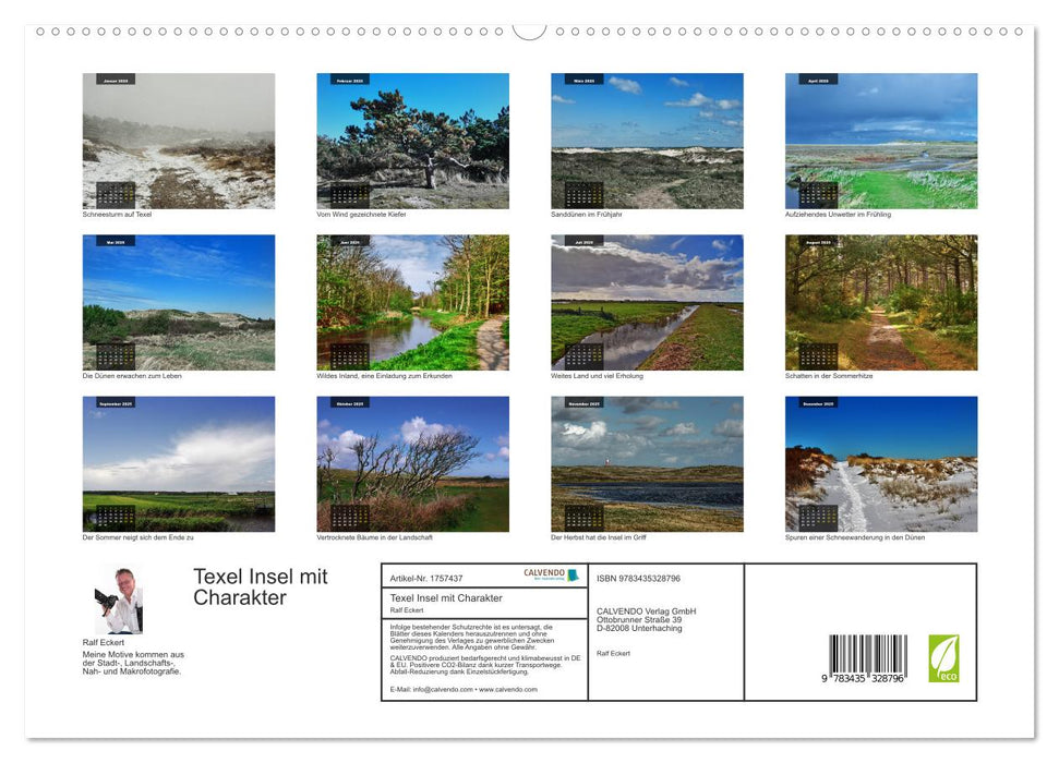 Texel Insel mit Charakter (CALVENDO Premium Wandkalender 2025)