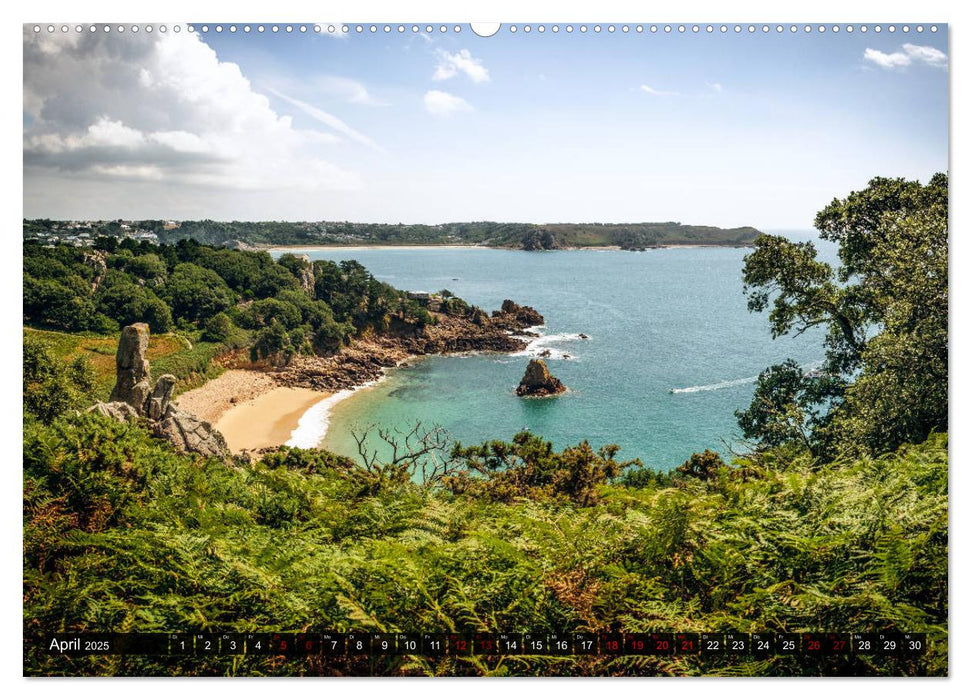 Klippen und Meer. Fantastische Ausblicke auf den Inseln im Ärmelkanal (CALVENDO Wandkalender 2025)