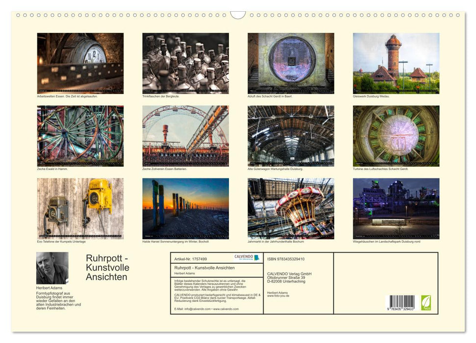 Ruhrpott - Kunstvolle Ansichten (CALVENDO Wandkalender 2025)