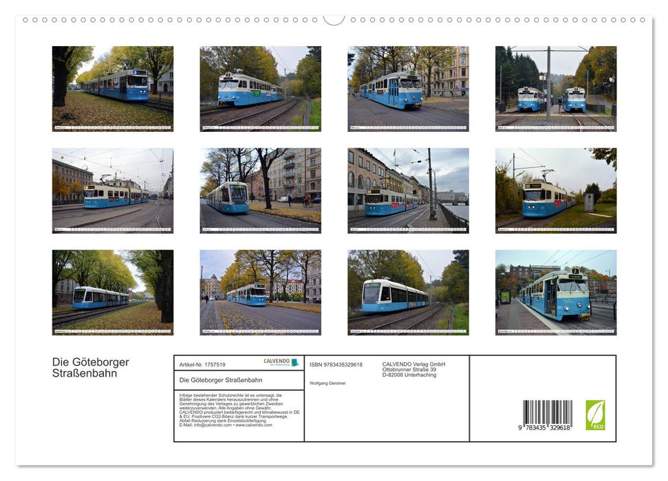 Die Göteborger Straßenbahn (CALVENDO Premium Wandkalender 2025)