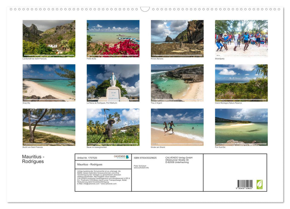 Mauritius - Rodrigues (CALVENDO Wandkalender 2025)