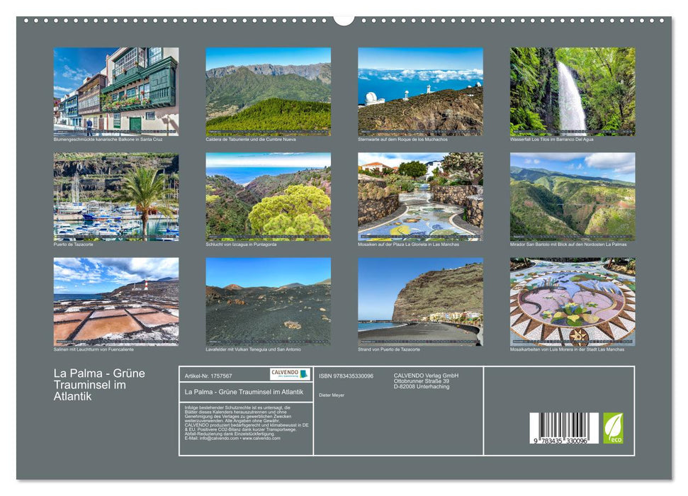 La Palma - Grüne Trauminsel im Atlantik (CALVENDO Premium Wandkalender 2025)