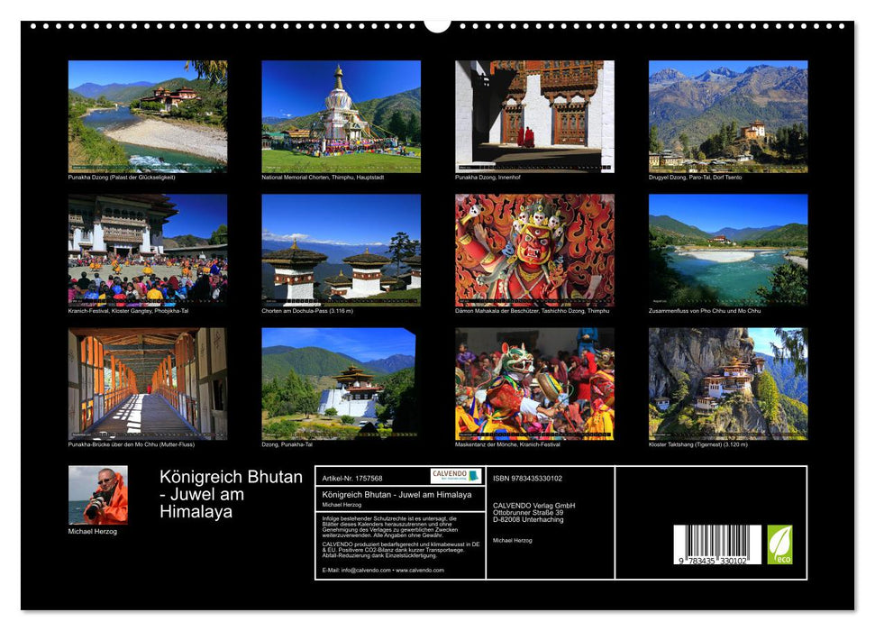 Königreich Bhutan - Juwel am Himalaya (CALVENDO Premium Wandkalender 2025)