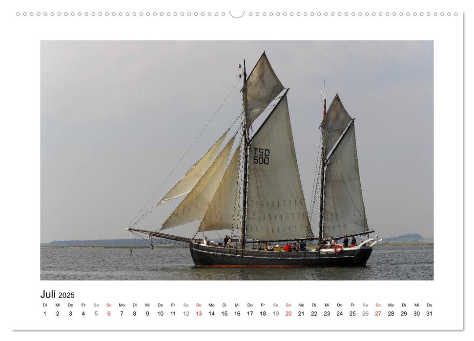 Segelschiffe auf dem Limfjord (CALVENDO Premium Wandkalender 2025)