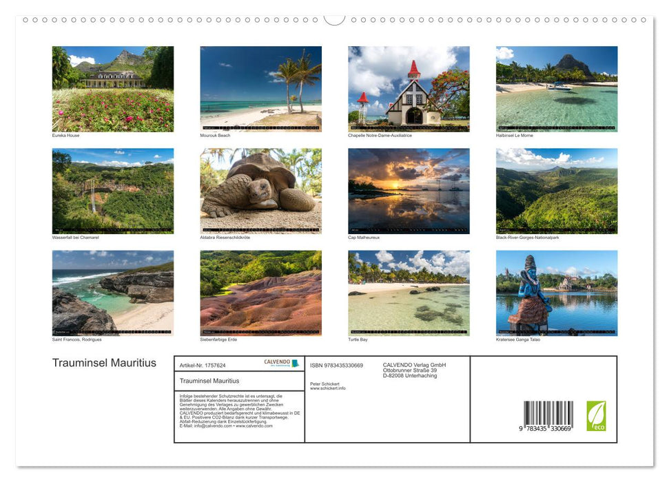 Trauminsel Mauritius (CALVENDO Premium Wandkalender 2025)