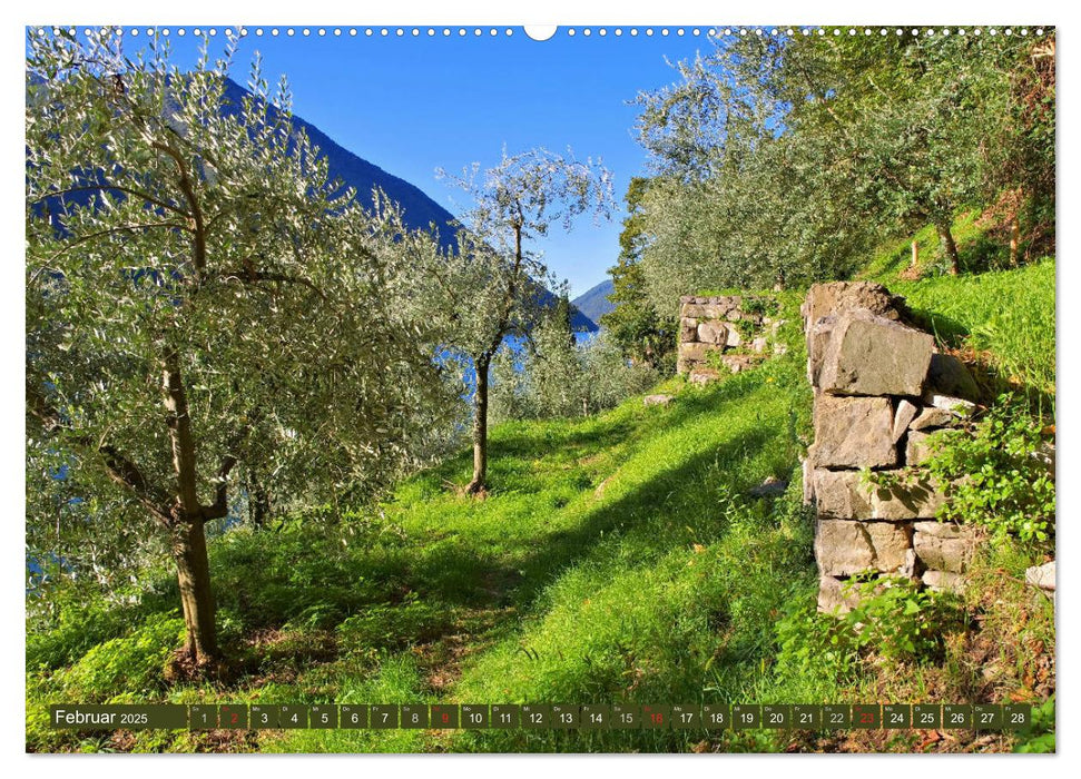 Gandria - Malerisches Fischerdorf am Luganer See (CALVENDO Premium Wandkalender 2025)