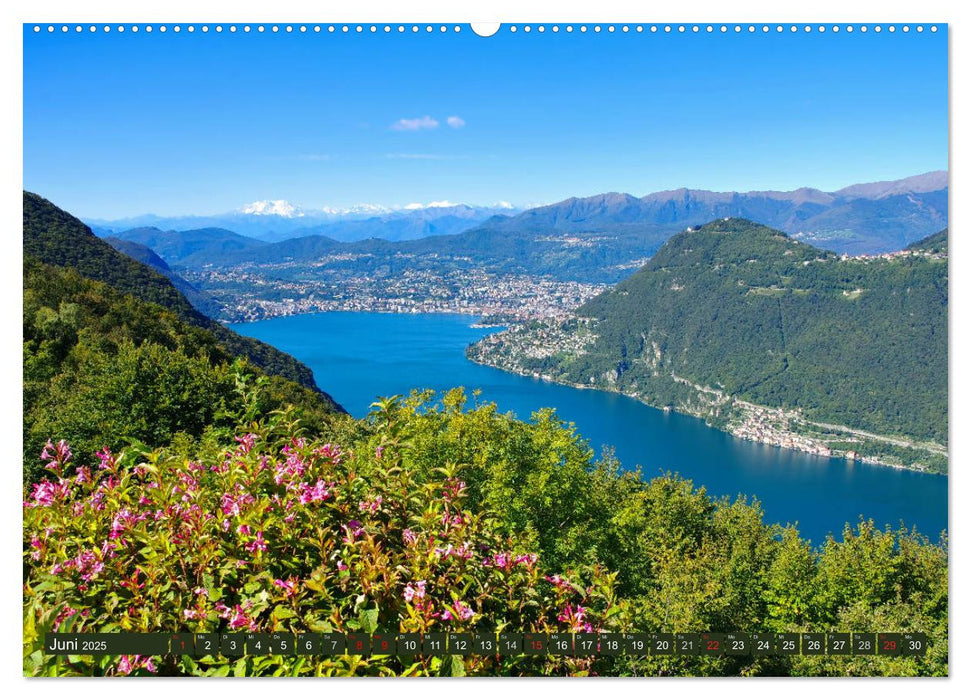 Gandria - Malerisches Fischerdorf am Luganer See (CALVENDO Premium Wandkalender 2025)