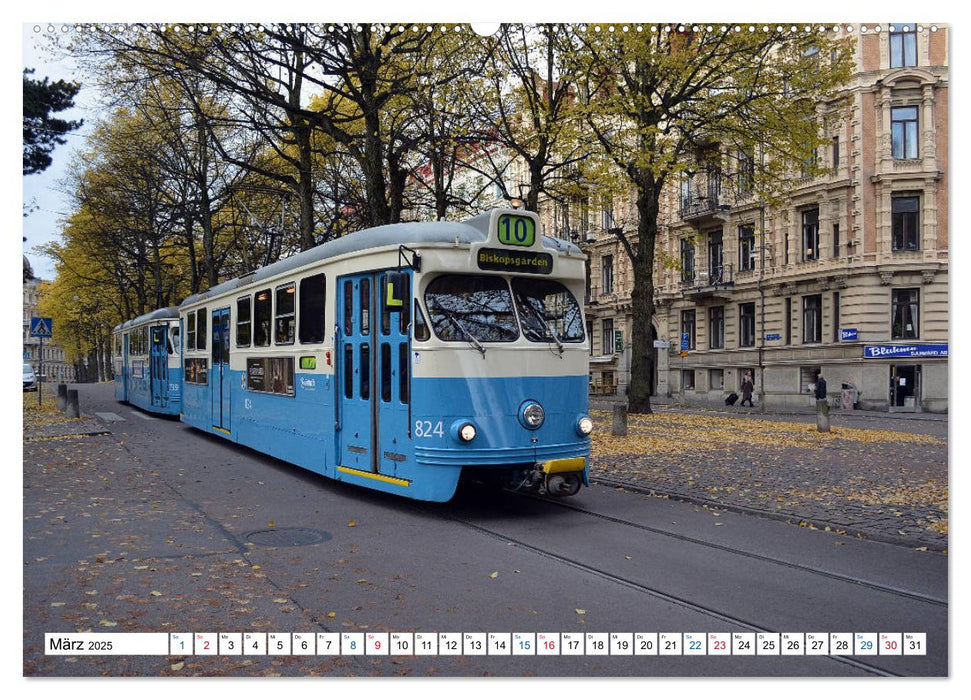 Die Göteborger Straßenbahn (CALVENDO Wandkalender 2025)