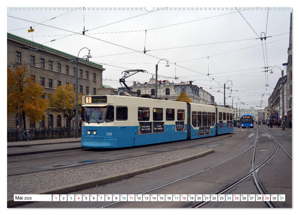 Die Göteborger Straßenbahn (CALVENDO Wandkalender 2025)