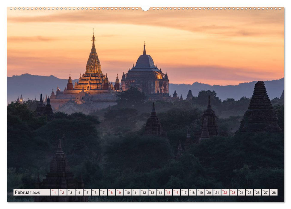 Myanmar, das goldene Land des lächelnden Buddhas (CALVENDO Wandkalender 2025)