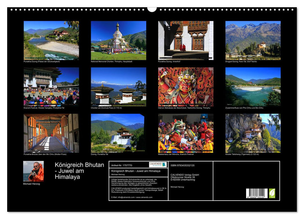 Königreich Bhutan - Juwel am Himalaya (CALVENDO Wandkalender 2025)