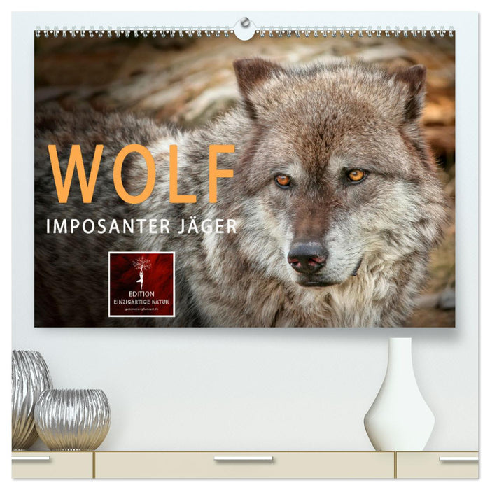 Wolf - Imposanter Jäger (CALVENDO Premium Wandkalender 2025)