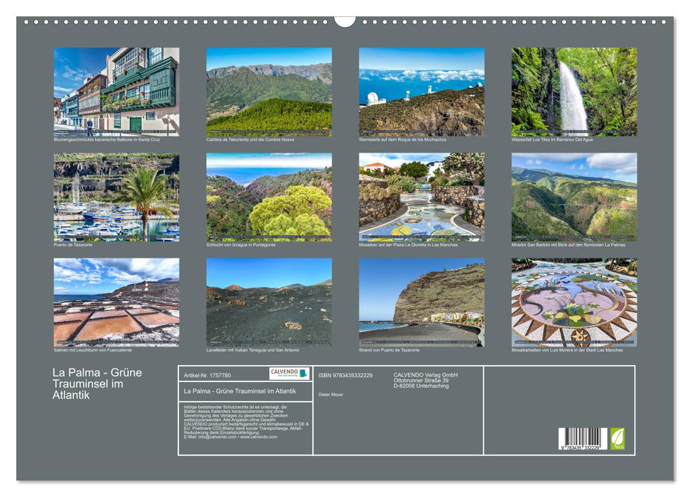 La Palma - Grüne Trauminsel im Atlantik (CALVENDO Wandkalender 2025)