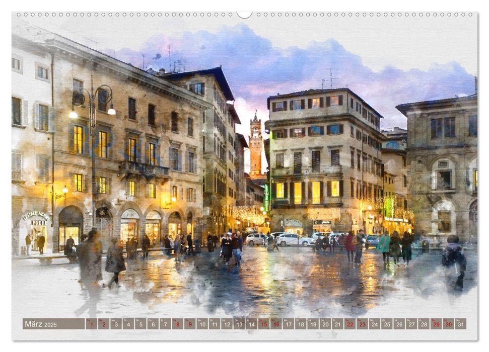 Florenz Hauptstadt der Toskana (CALVENDO Premium Wandkalender 2025)