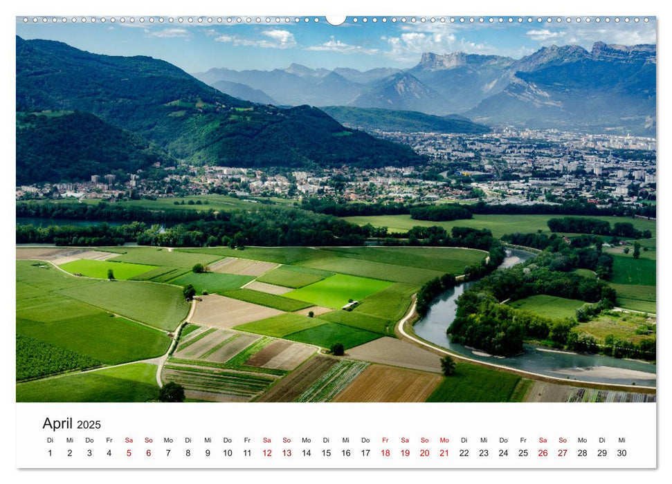 Die Alpen vom Himmel aus gesehen (CALVENDO Premium Wandkalender 2025)