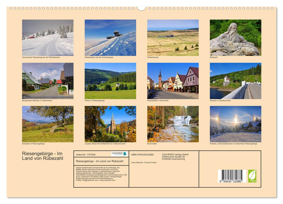 Riesengebirge - Im Land von Rübezahl (CALVENDO Premium Wandkalender 2025)