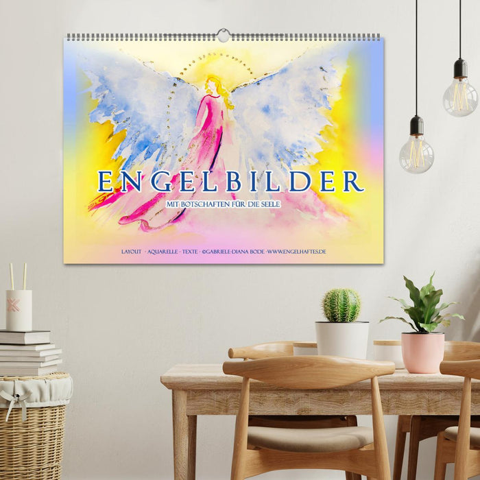 Engelbilder mit Botschaften für die Seele (CALVENDO Wandkalender 2025)