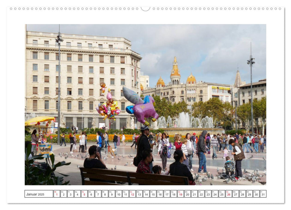 Trip nach Barcelona (CALVENDO Premium Wandkalender 2025)