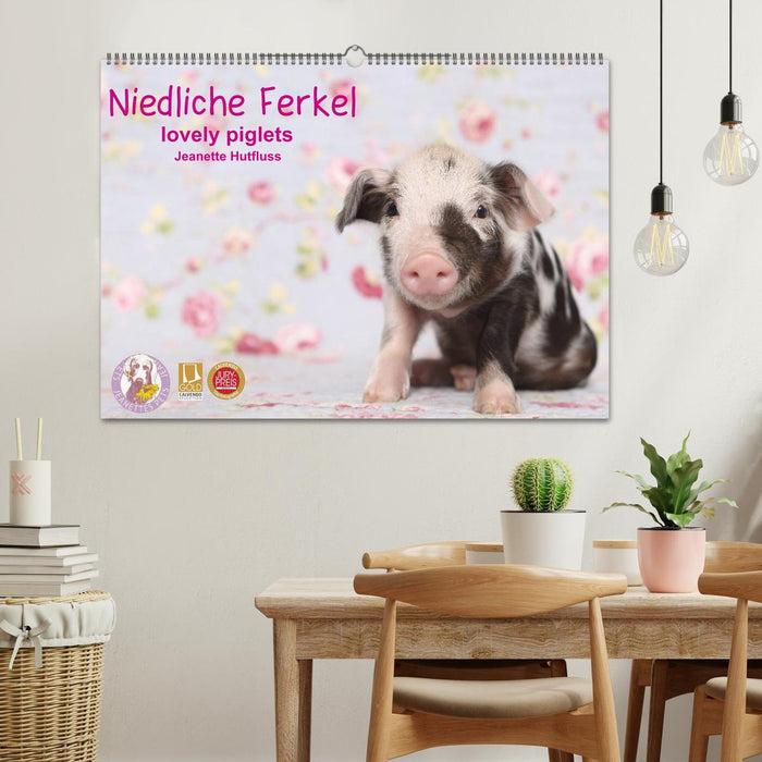 Niedliche Ferkel lovely piglets 2025 (CALVENDO Wandkalender 2025)