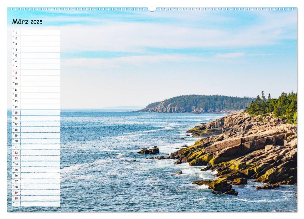 Mount Desert Island Acadia National Park und Bar Harbor (CALVENDO Premium Wandkalender 2025)