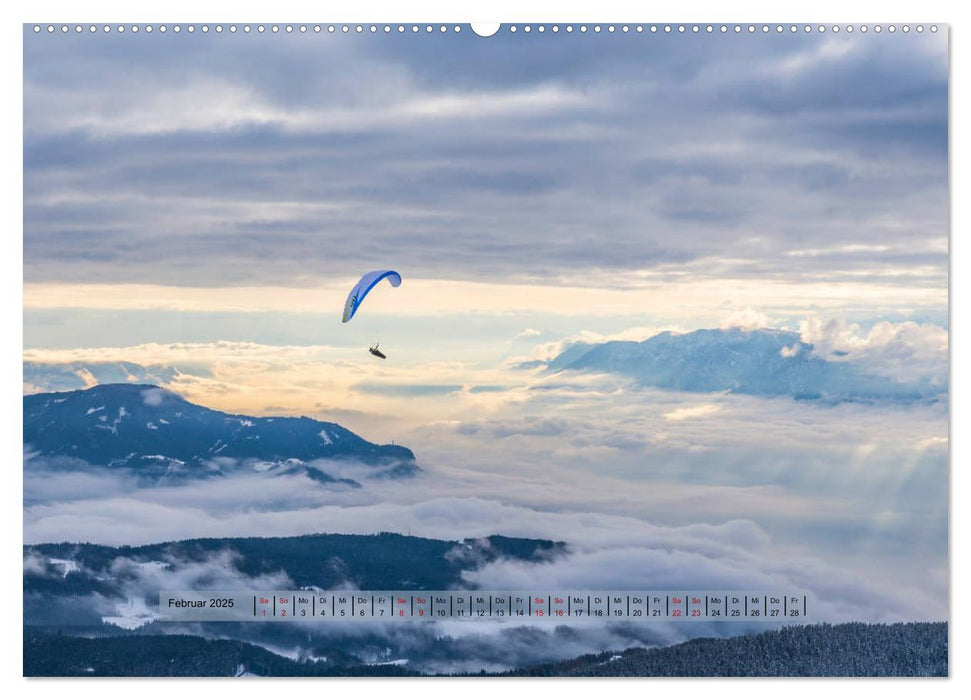 Paragliding - lautloses Schweben (CALVENDO Premium Wandkalender 2025)