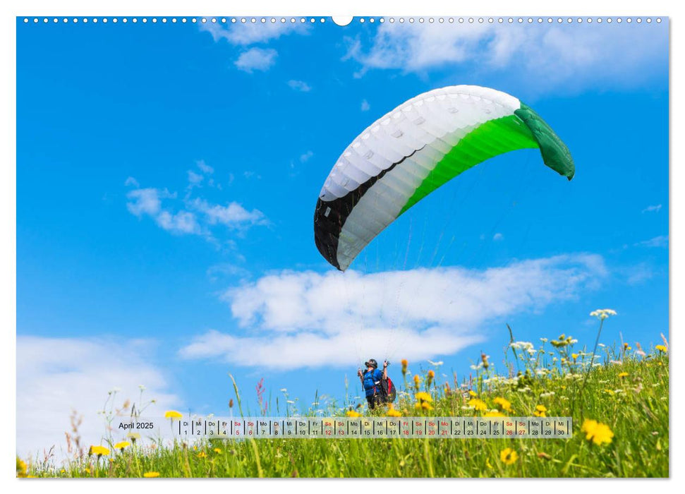 Paragliding - lautloses Schweben (CALVENDO Premium Wandkalender 2025)