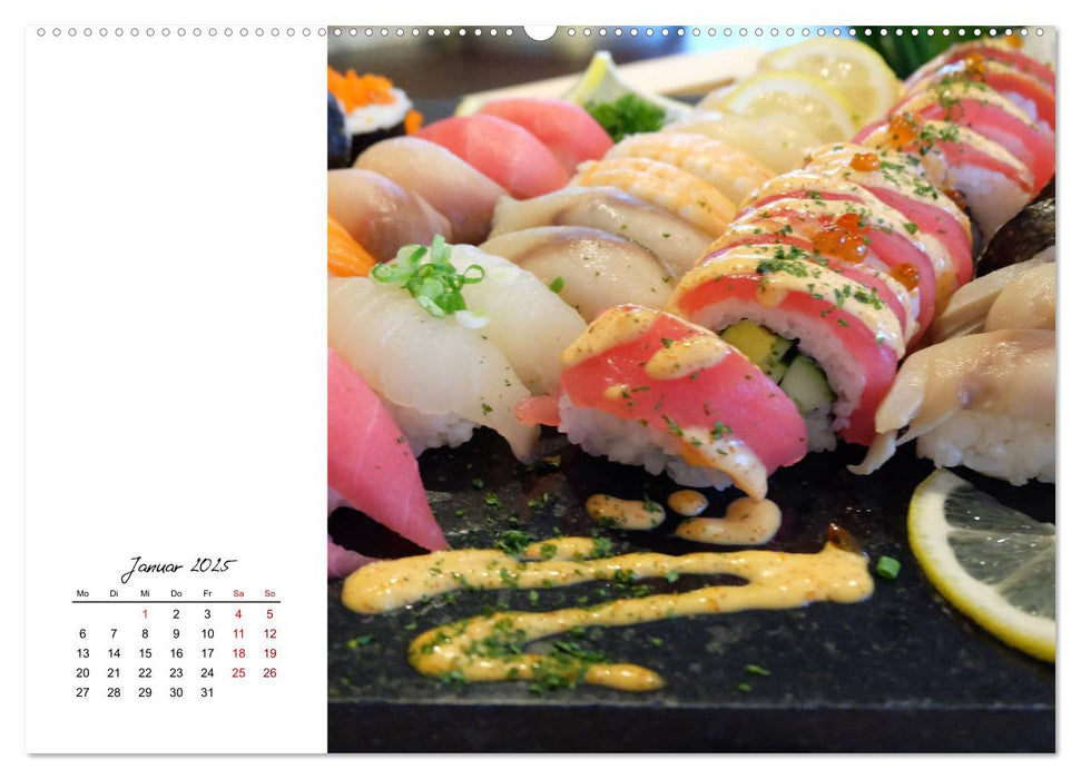 Sashimi und Sushi. Japans Köstlichkeiten (CALVENDO Premium Wandkalender 2025)