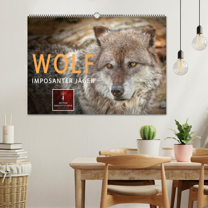 Wolf - Imposanter Jäger (CALVENDO Wandkalender 2025)