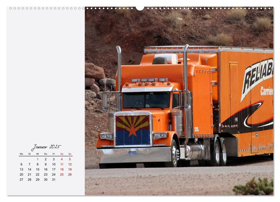 Langhauber. Coole Trucks in den USA (CALVENDO Premium Wandkalender 2025)