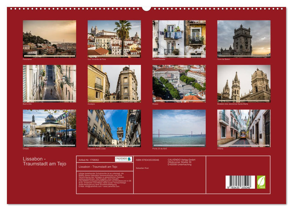 Lissabon - Traumstadt am Tejo (CALVENDO Premium Wandkalender 2025)