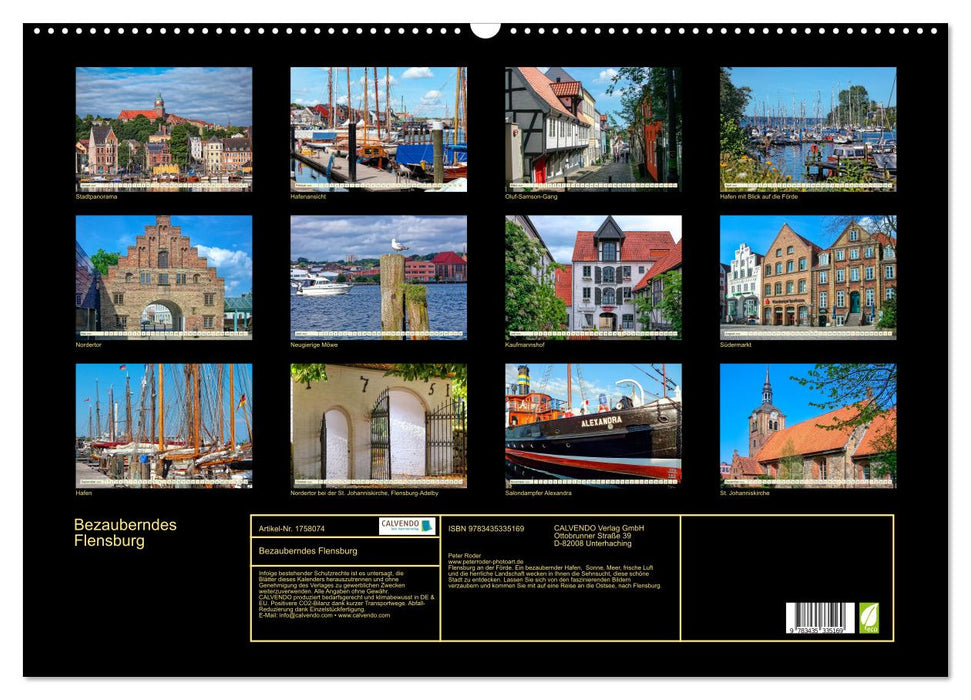 Bezauberndes Flensburg (CALVENDO Wandkalender 2025)