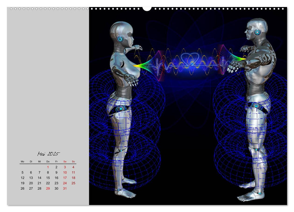 Die Zukunft. Roboter, Androiden und Cyborgs (CALVENDO Premium Wandkalender 2025)