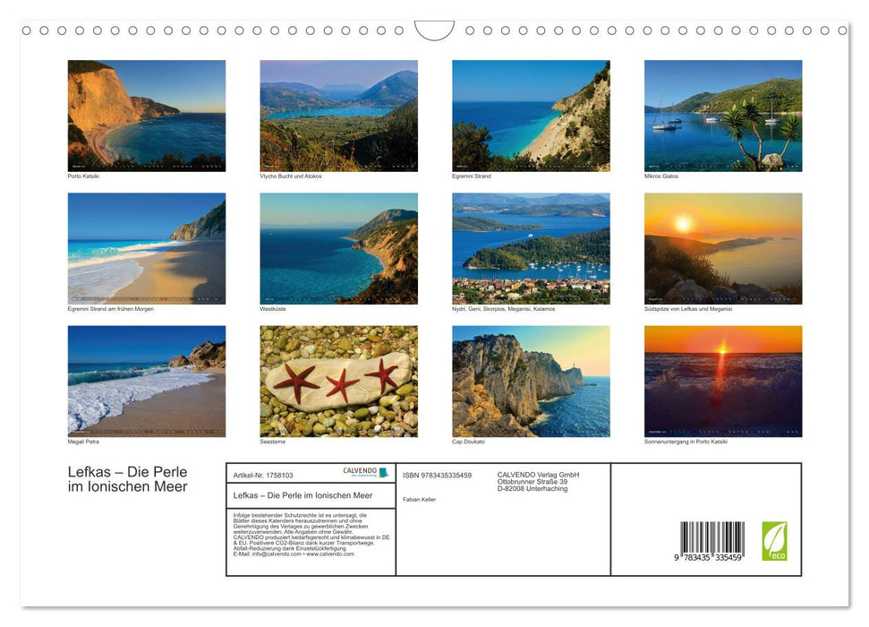 Lefkas – Die Perle im Ionischen Meer (CALVENDO Wandkalender 2025)