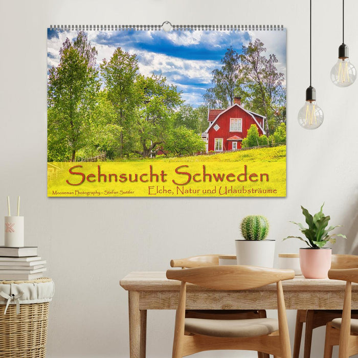 Sehnsucht Schweden - Elche, Natur und Urlaubsträume (CALVENDO Wandkalender 2025)