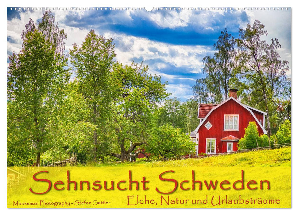 Sehnsucht Schweden - Elche, Natur und Urlaubsträume (CALVENDO Wandkalender 2025)