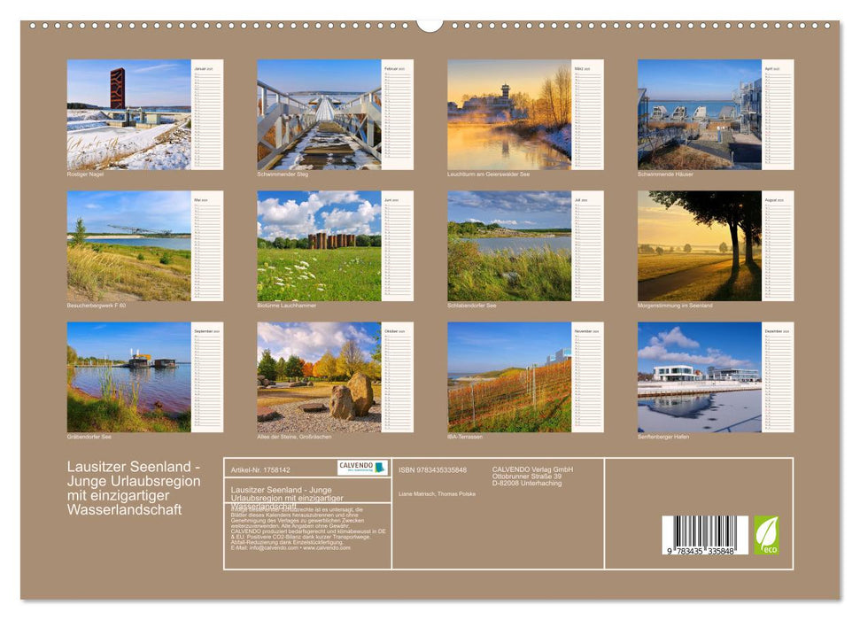 Lausitzer Seenland - Junge Urlaubsregion mit einzigartiger Wasserlandschaft (CALVENDO Premium Wandkalender 2025)