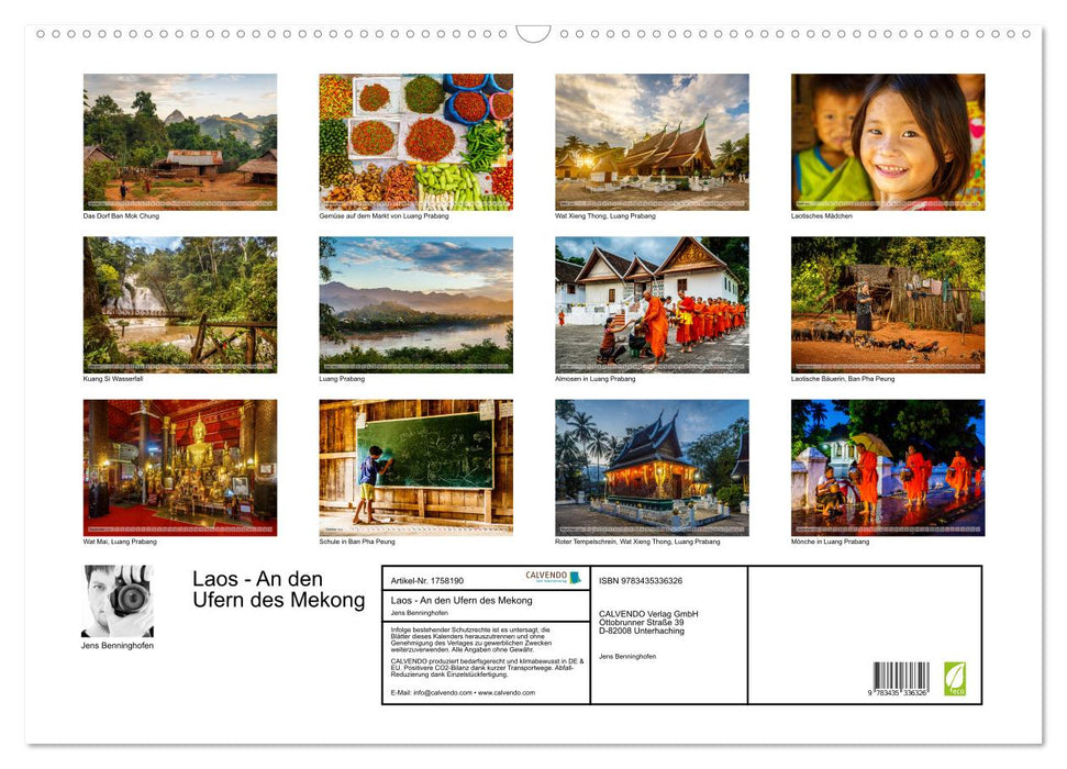 Laos - An den Ufern des Mekong (CALVENDO Wandkalender 2025)