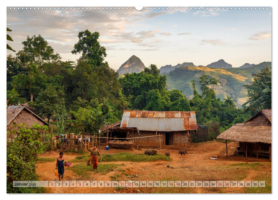 Laos - An den Ufern des Mekong (CALVENDO Wandkalender 2025)